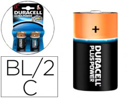2 pilas alcalinas Duracell Ultra Power tipo C  LR14